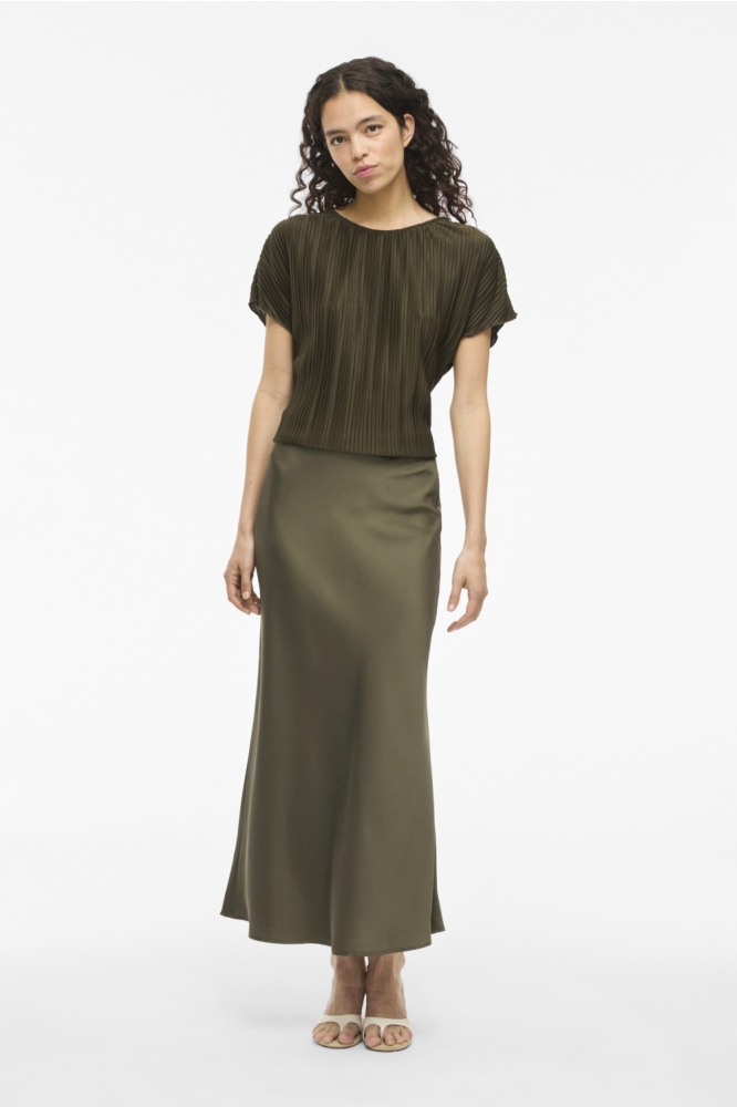 VIELLETTE HW MIDI SKIRT - NOOS 14084182 DUSTY OLIVE